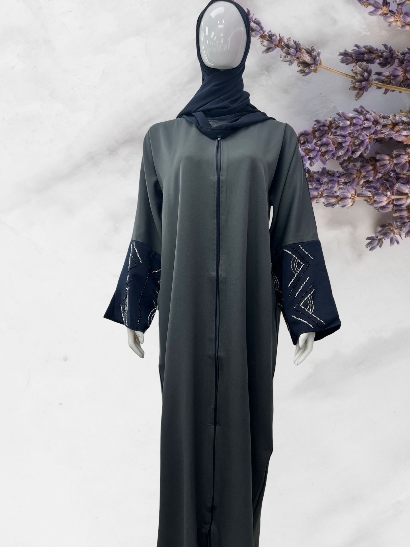 Dubai Handwork Abaya With Scarf