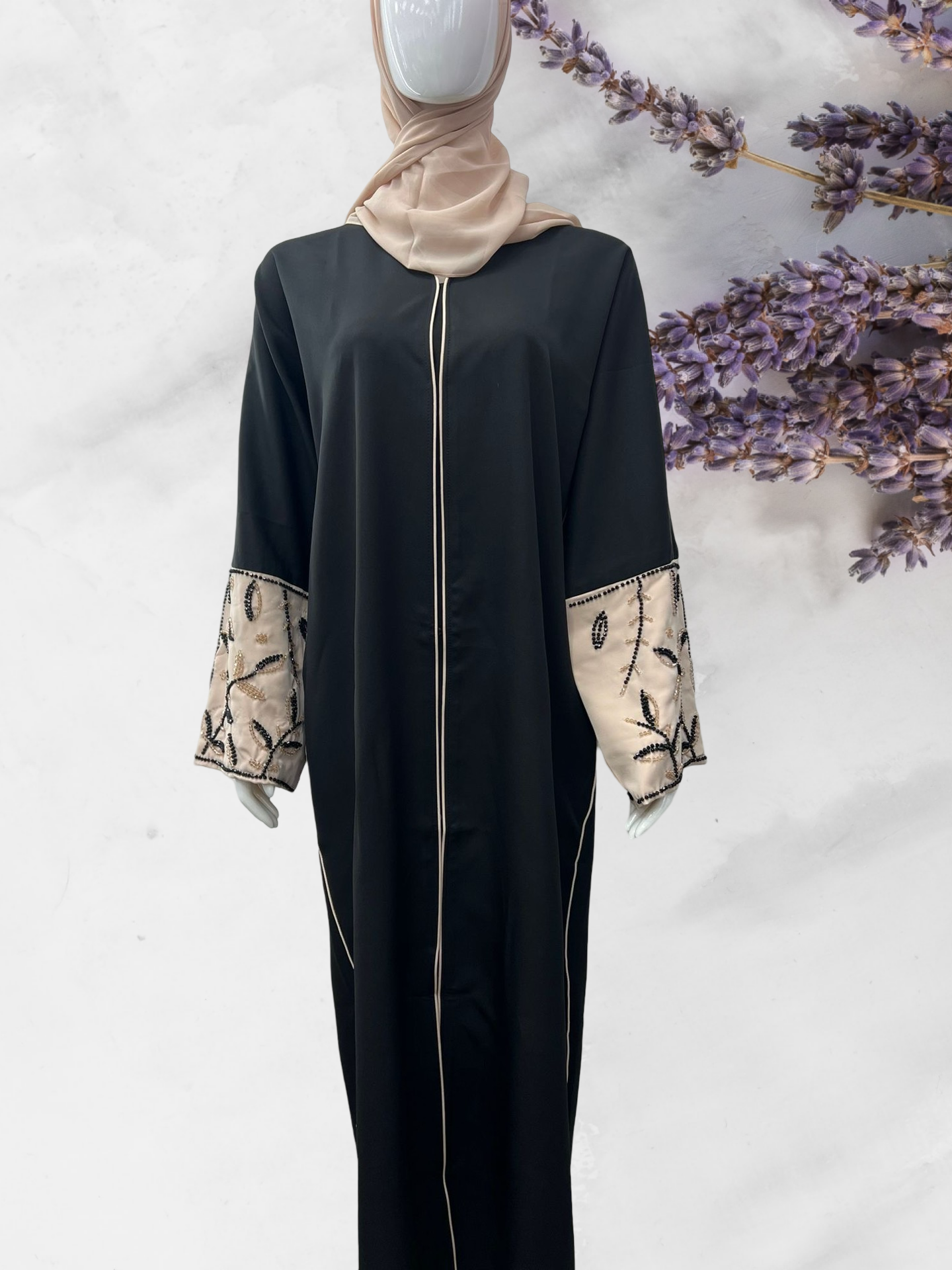 Dubai Handwork Abaya With Scarf